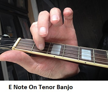 E note on Irish banjo