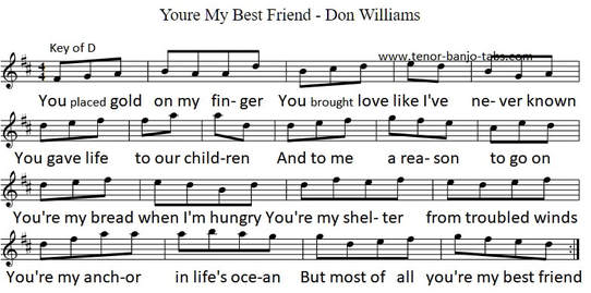 Your My Best Friend Sheet Music By Don Williams