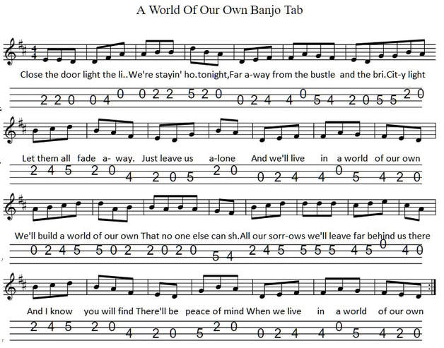 A World of our own banjo tab