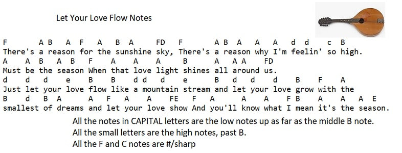 Let your love flow notes