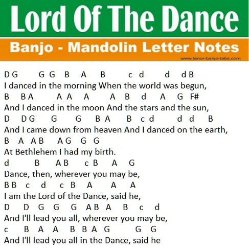 Lord of the dance music notes