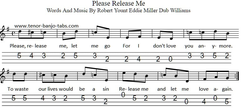 Please release me sheet music