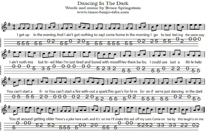 Dancing in the dark mandolin sheet music