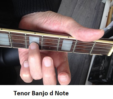 d note on Irish tenor banjo