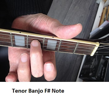 F # [ Sharp ] note on tenor banjo
