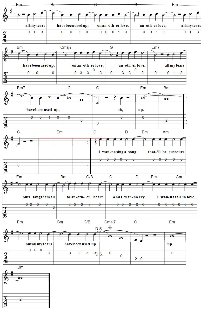 ​​Another Love Guitar Tab By Tom Odell PART THREE