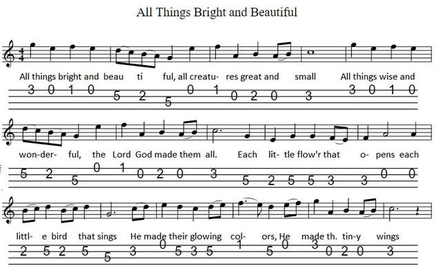 All things bright and beautifil banjo / mandolin tab