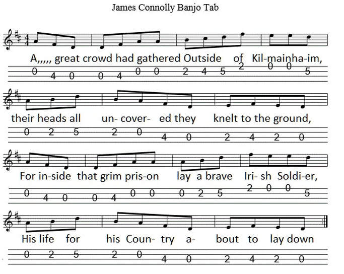 James Connolly Banjo tab