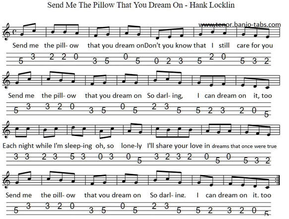 Send me the pillow that you dream on sheet music