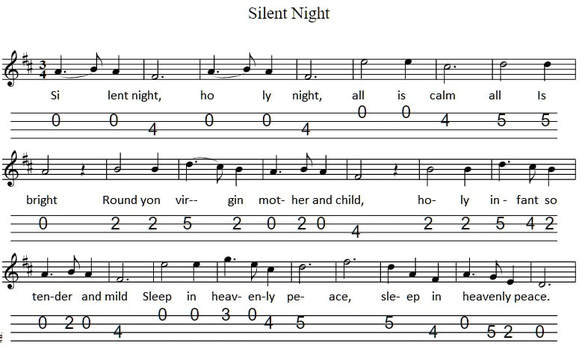 Silent night banjo tab
