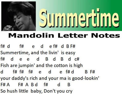 summertime mandolin letter notes