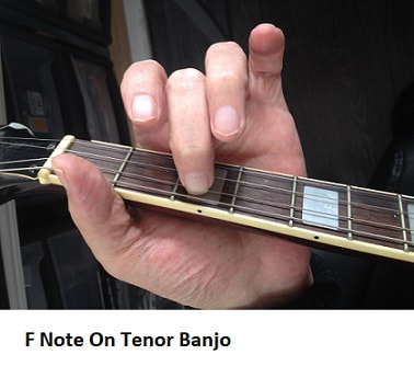 F note on tenor banjo