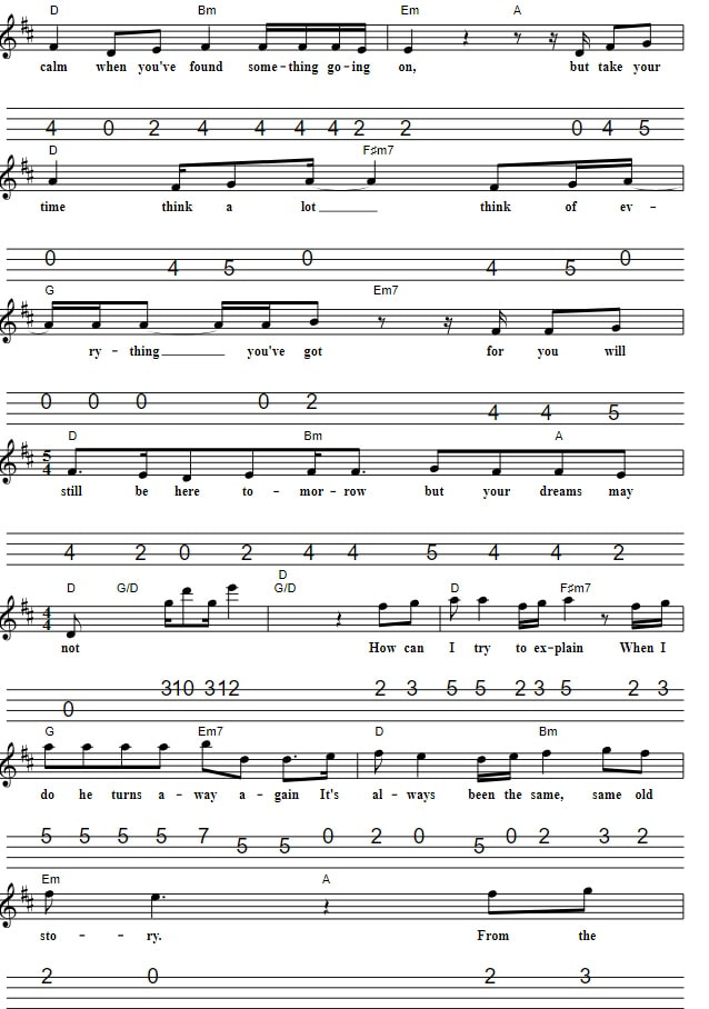Father And Son Mandolin Tab By Cat Stevens part two