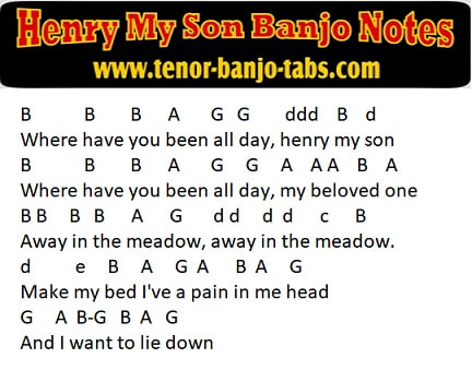 Henry my son banjo letter notes