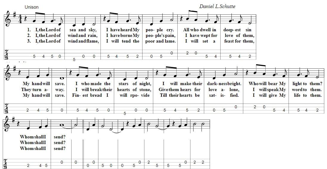 Here I Am Lord full sheet music score