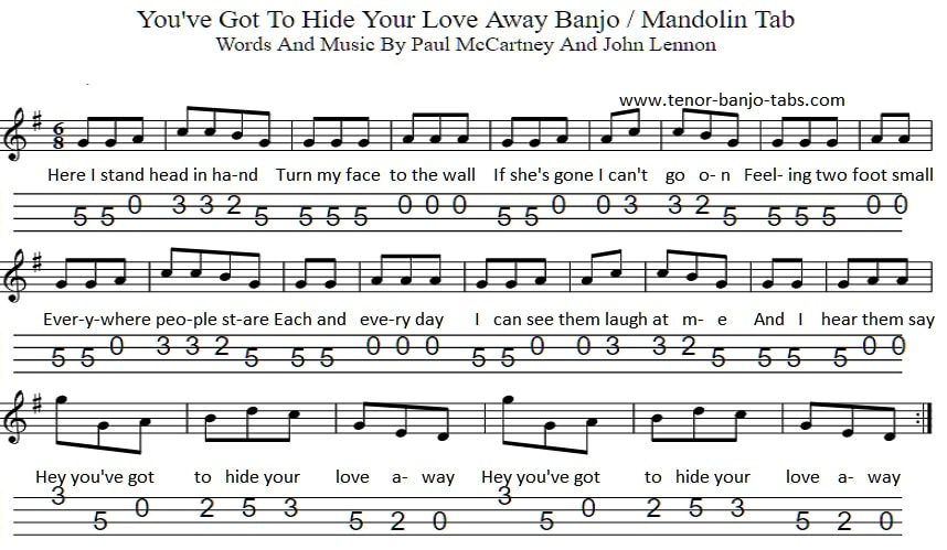 you've got to hide your love away sheet music