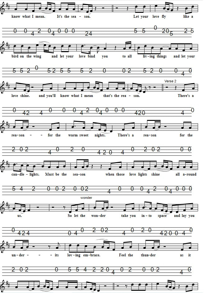 Let your love flow sheet music verse two