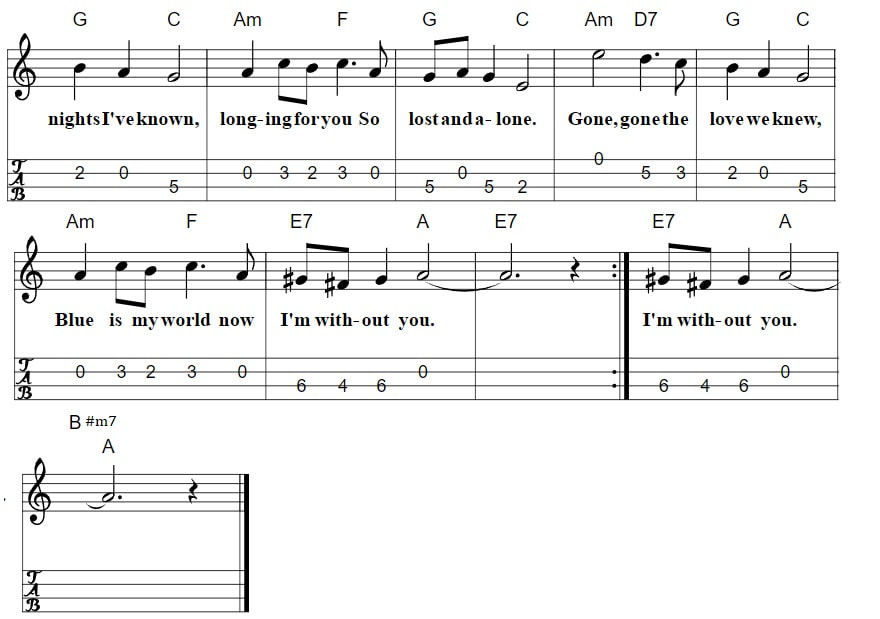 Love Is Blue Sheet Music And Mandolin Tab page two