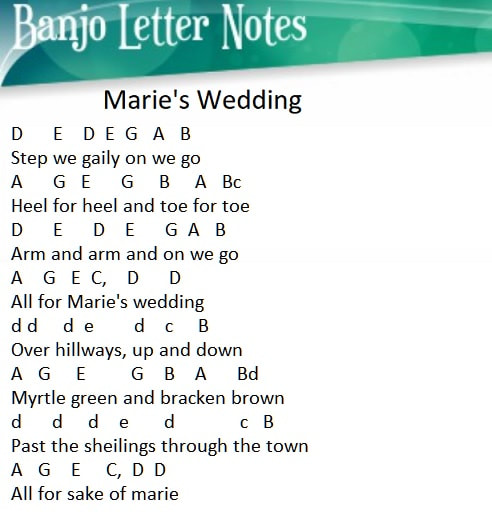 Marie's wedding easy letter notes