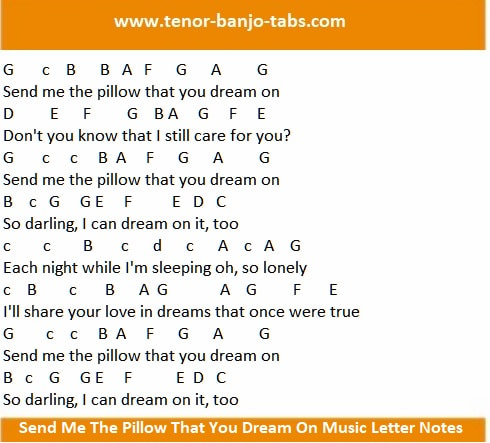 Send me the pillow music notes