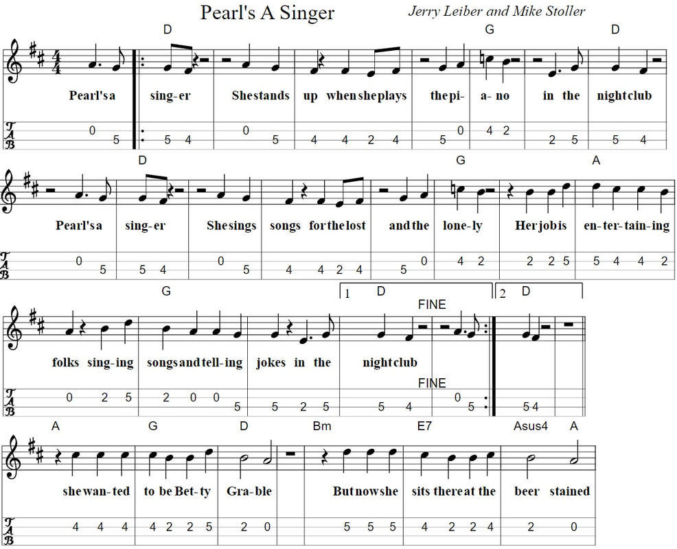 Pearl's A Singer Sheet Music And Mandolin Tab