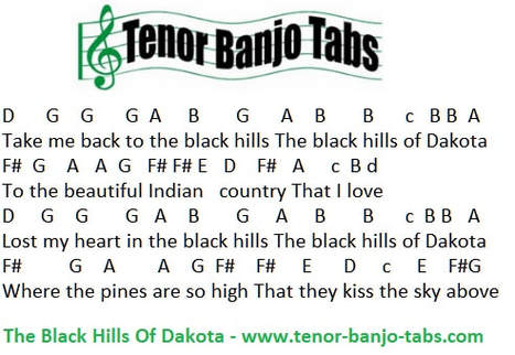 Banjo notes the black hills of Dakota