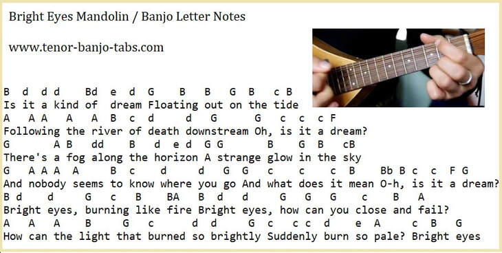 Bright Eyes Art Garfunkel Beginner Mandolin And Tenor Banjo Tab