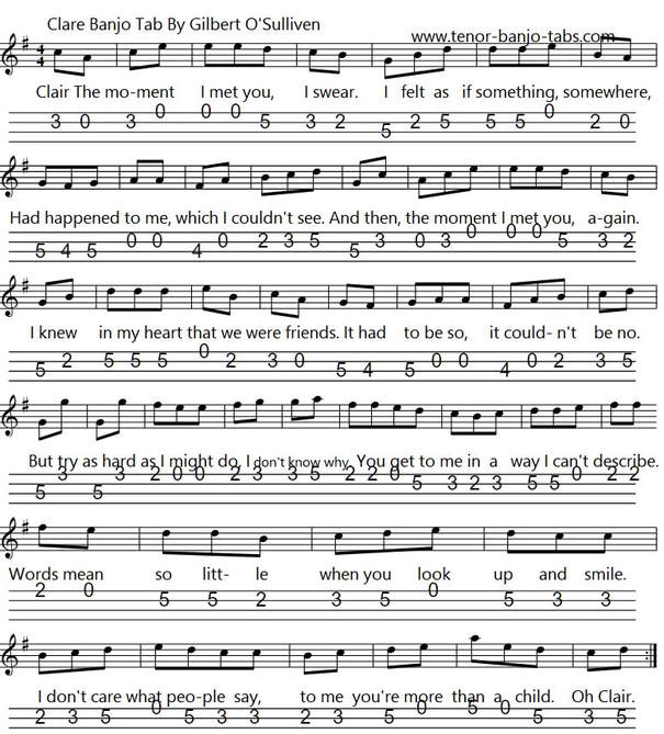 Clare sheet music 