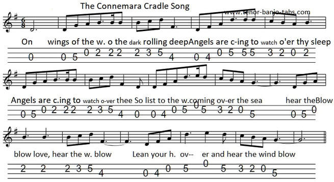 The Connemara cradle song mandolin and banjo tabs