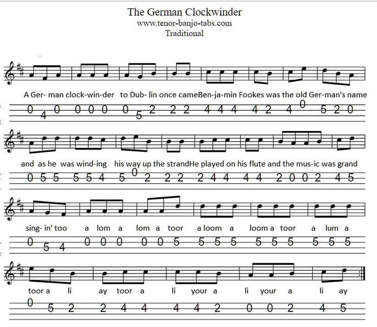 The German Clockwinder sheet music for banjo