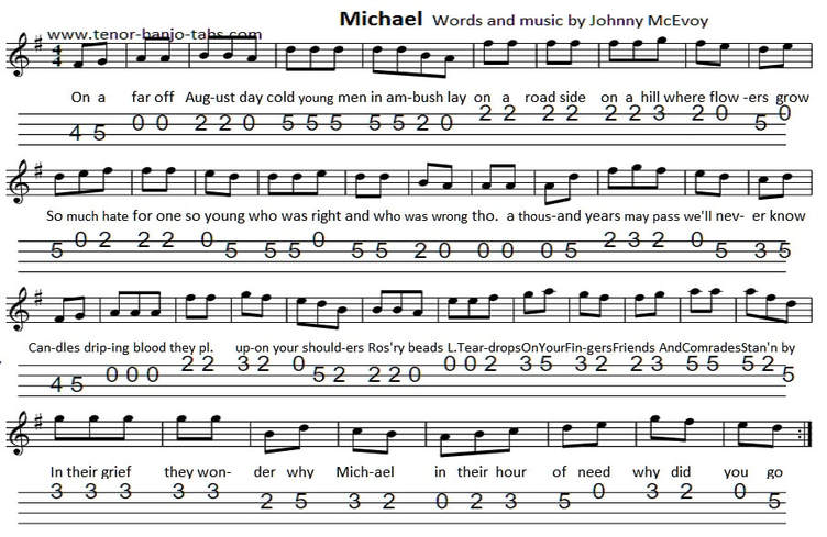 Michael Collins banjo / mandolin tab