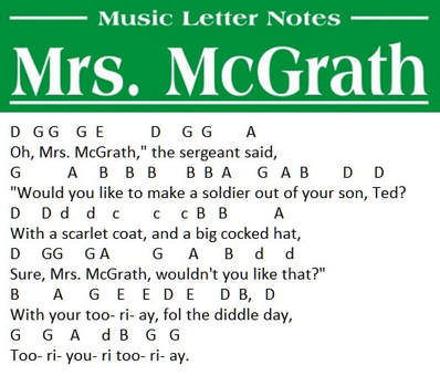 Mrs McGrath music notes