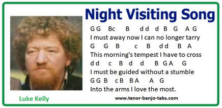 Night visiting song banjo letter notes