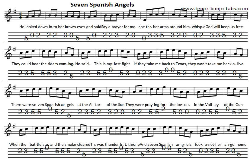 seven spanish angels sheet music for mandolin
