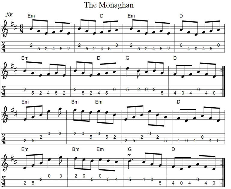 The Monaghan Jig Mandolin Tab With Chords