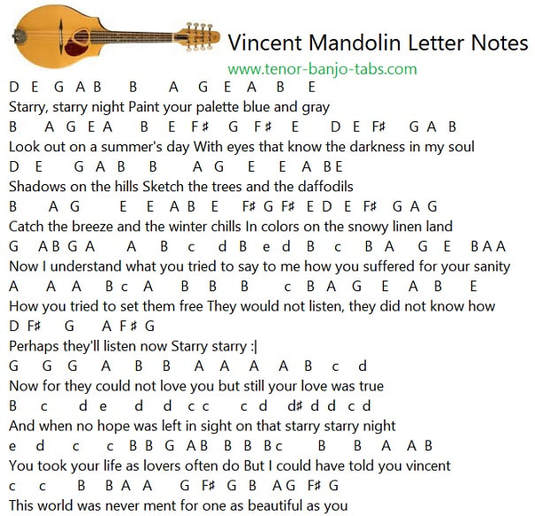 Vincent mandolin letter notes