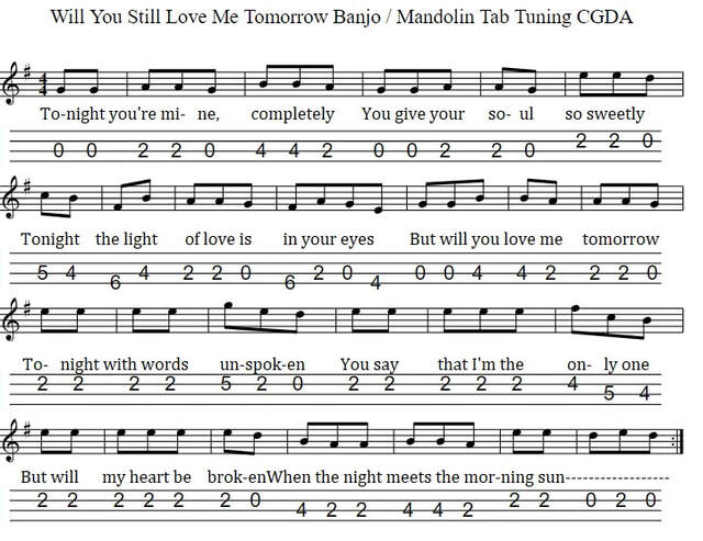 will you still love me tomorrow mandolin tab