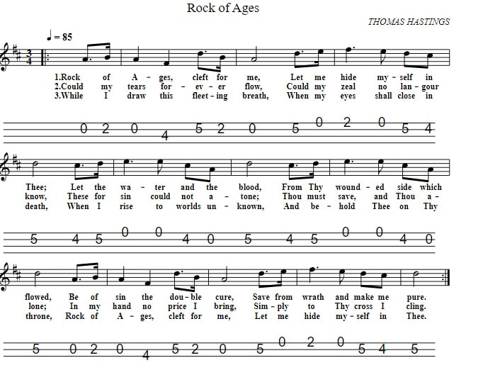 Rock Of Ages Mandolin Tab