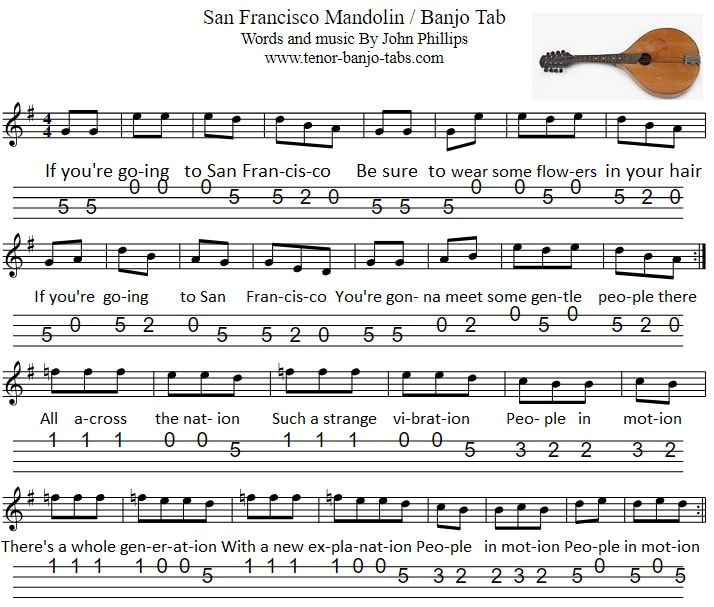 San Francisco Mandolin tab